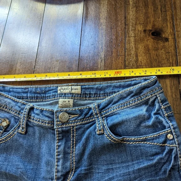 Earl Jeans women's cropped embellishment embroidered size 8 - Picture 5 of 10